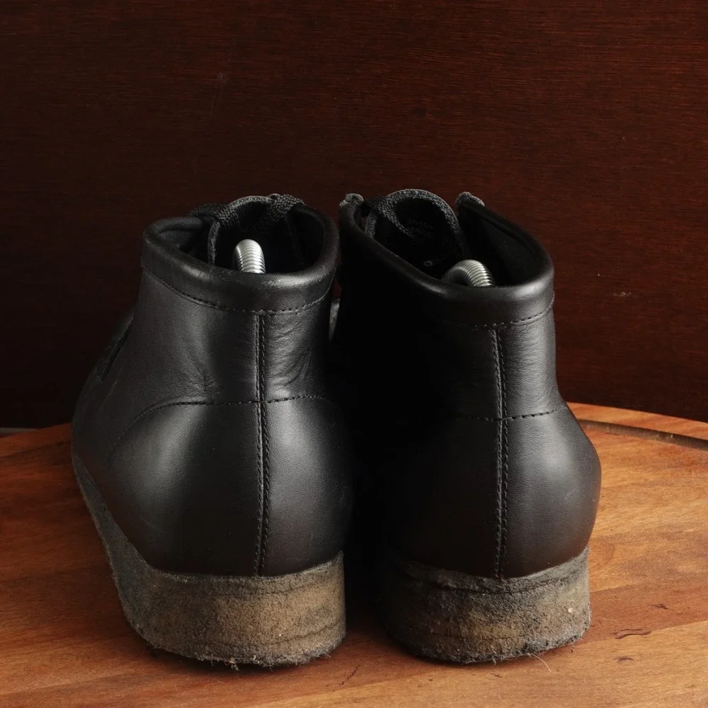 Clarks Boots Mens SZ 11M BLK Originals Wallabee Leather Moc Toe Classic Neutral